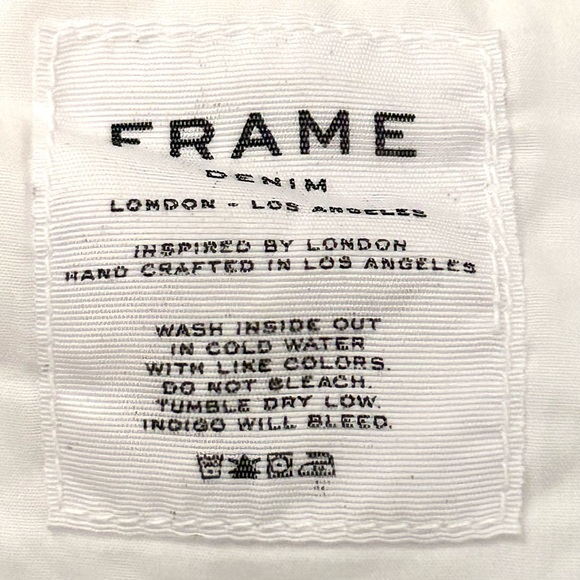 Frame Denim White Distressed Le Boy Straight Leg Jeans Size 28 - Picture 10 of 14